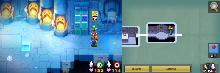 Last block in Joke's End of Mario & Luigi: Superstar Saga + Bowser's Minions.
