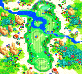 Hole 1 of the Star Palms Course from Mario Golf: Advance Tour