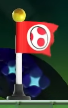 A Checkpoint Flag activated by Red Yoshi