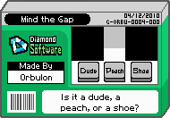 The shelf cover for one of Orbulon's microgames in WarioWare: D.I.Y.