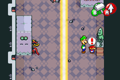 Hidden bean spot in Woohoo Hooniversity, in Mario & Luigi: Superstar Saga.