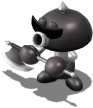 Artwork of Axem Black from the Nintendo Switch version of Super Mario RPG