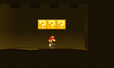 Tenth, eleventh and twelfth ? Blocks in Yoshi Sphinx of Paper Mario: Sticker Star.