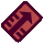 Sprite of the red Elevator Key for the first sublevel of X-Naut Fortress in Paper Mario: The Thousand-Year Door.