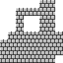 Ground (block) in Super Mario Maker - Super Mario Bros. game style, Castle theme.