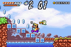 The solid Kaeru Blocks in the level Mystic Lake.