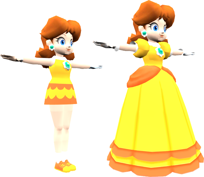 File:Daisy model MGWT.png - Super Mario Wiki, the Mario encyclopedia