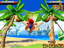 Koopa Beach from Mario Hoops 3-on-3, with Peach Field visible in the background.