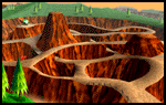 The icon for Yoshi Valley, from Mario Kart 64.