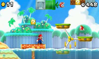get to the cannon in world 3 new super mario bros 2 3ds