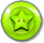 Sprite of a Green Star Coin, from Puzzle & Dragons: Super Mario Bros. Edition.