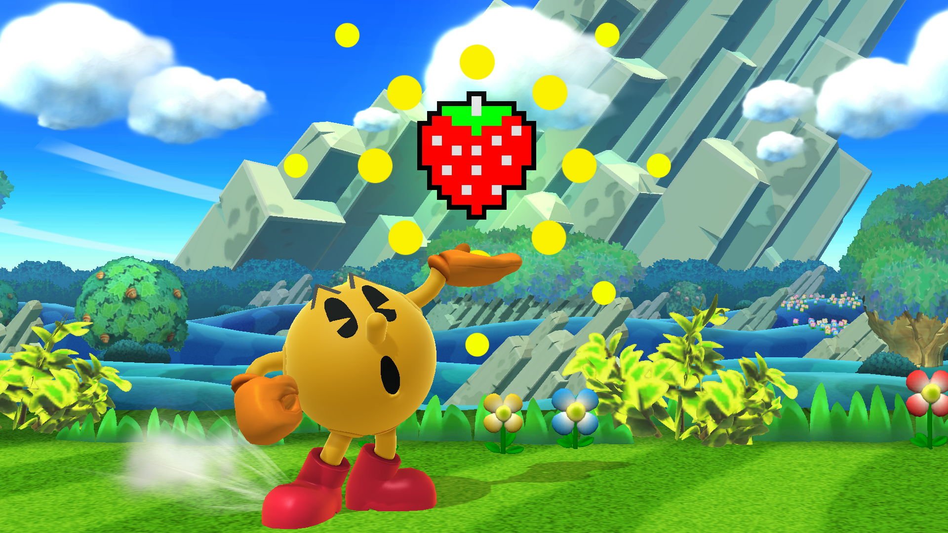 File:Pac-Man Bonus Fruit Strawberry Wii U.jpg - Super Mario Wiki, the ...