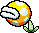 Sprite of a Wild Ptooie Piranha after one hit in Super Mario World 2: Yoshi's Island