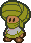 A chartreuse Dryite from Paper Mario