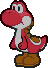 A Red Yoshi in Paper Mario.