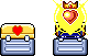 Sprites of a Full Health Item from Wario Land 4
