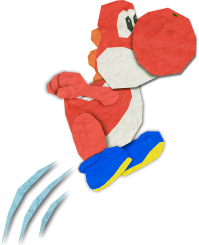 YCW Red Yoshi Jumping 2D Artwork.png