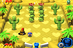 Pokey area in Shifting Sands Stage in Mario Pinball Land