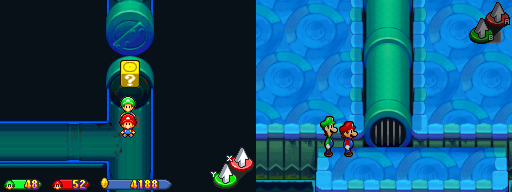 Eleventh block in Peach's Castle Dungeon of the Mario & Luigi: Partners in Time.