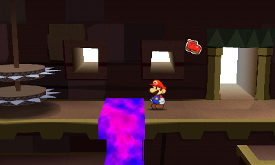 Last paperization spot in Chomp Ruins of Paper Mario: Sticker Star.
