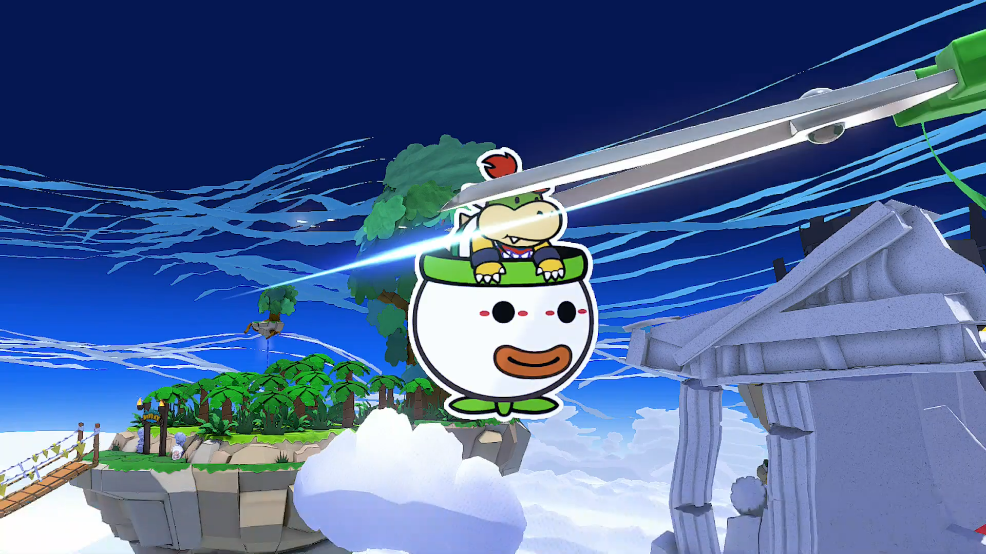 Scissors slices Bowser Jr.