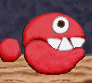 The Red Chomp from the Reel-to-Reel souvenir in WarioWare: Touched!.