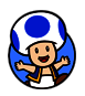 The icon of Toad used in the HUD of Super Mario 3D World.