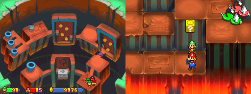 Tenth block in Thwomp Caverns of the Mario & Luigi: Partners in Time.