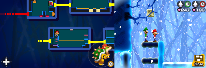 Ninth block in Airway of Mario & Luigi: Bowser's Inside Story + Bowser Jr.'s Journey.