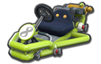 Thumbnail of a light-green Pipe Frame (with 8 icon), in Mario Kart 8.