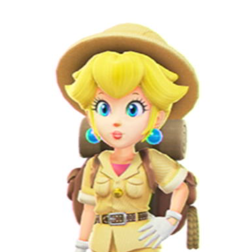 File:NSO SMO March 2022 Week 4 - Character - Explorer-outfit Peach.png ...