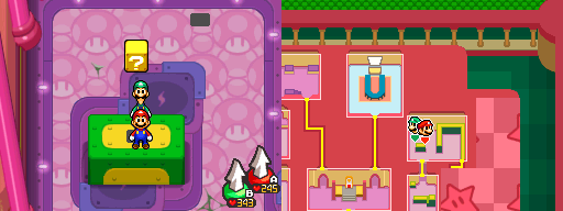Fifty-seventh block in Peach's Castle of Mario & Luigi: Bowser's Inside Story.