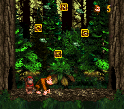 The first Bonus Level in Vulture Culture from Donkey Kong Country