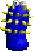 Blue with yellow spikes (big)