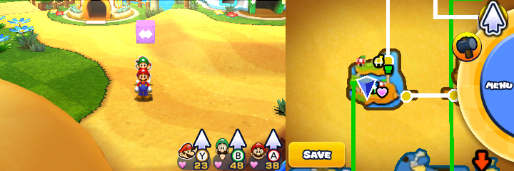 Block 37 in Doop Doop Dunes of Mario & Luigi: Paper Jam.