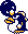 Sprite of a Penguin in Wario Land II on the Game Boy Color.
