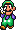 Super Luigi doing a V-sign (when completing a level)