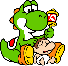 File:Yoshi and Baby Mario - Super Mario Sticker.gif