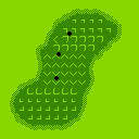 In-game map of a green in Golf: Professional Course