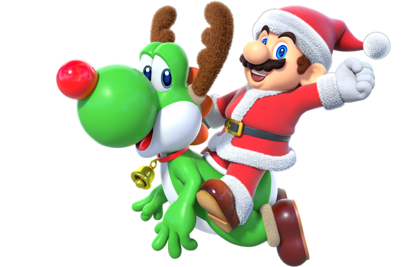 File:Holiday Mario Yoshi.png