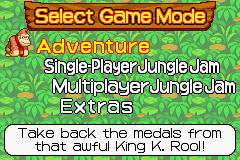 The games modes in the main menu