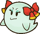 An unused image of Lady Bow, for Super Paper Mario.