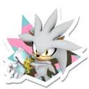 Sticker of Silver the Hedgehog from Mario & Sonic at the London 2012 Olympic Games