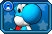 Sprite of Light-blue Yoshi's card, from Puzzle & Dragons: Super Mario Bros. Edition.