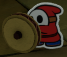 A Red Shield Guy from Paper Mario: Color Splash.
