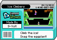 The shelf cover for one of 9-Volt's microgames in WarioWare: D.I.Y.