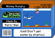The shelf cover for one of Wario-Man's microgames in WarioWare: D.I.Y.