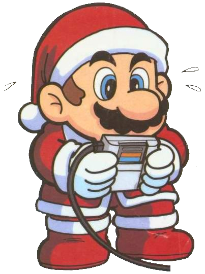 File:Club Nintendo Santa Mario playing Game Boy.png
