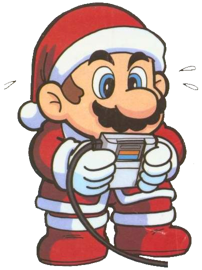 File:Club Nintendo Santa Mario playing Game Boy.png