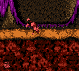Prototype screenshot of Diddy cartwheeling under a crawlspace.
